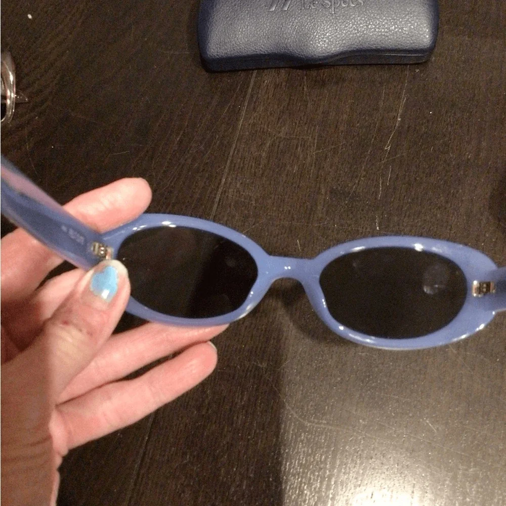 NEW!mrare Quay Cornflower Powder Blue Oval Sunglasses felt cute